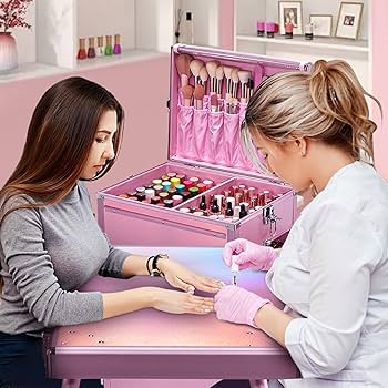 Amazon.com : Joligrace Rolling Manicure Table 5 Drawers